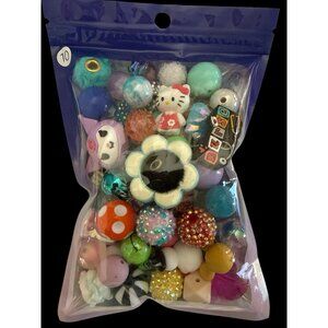 Lot Of 55+ Beads, Focals, & Spacers For Beadable Pens